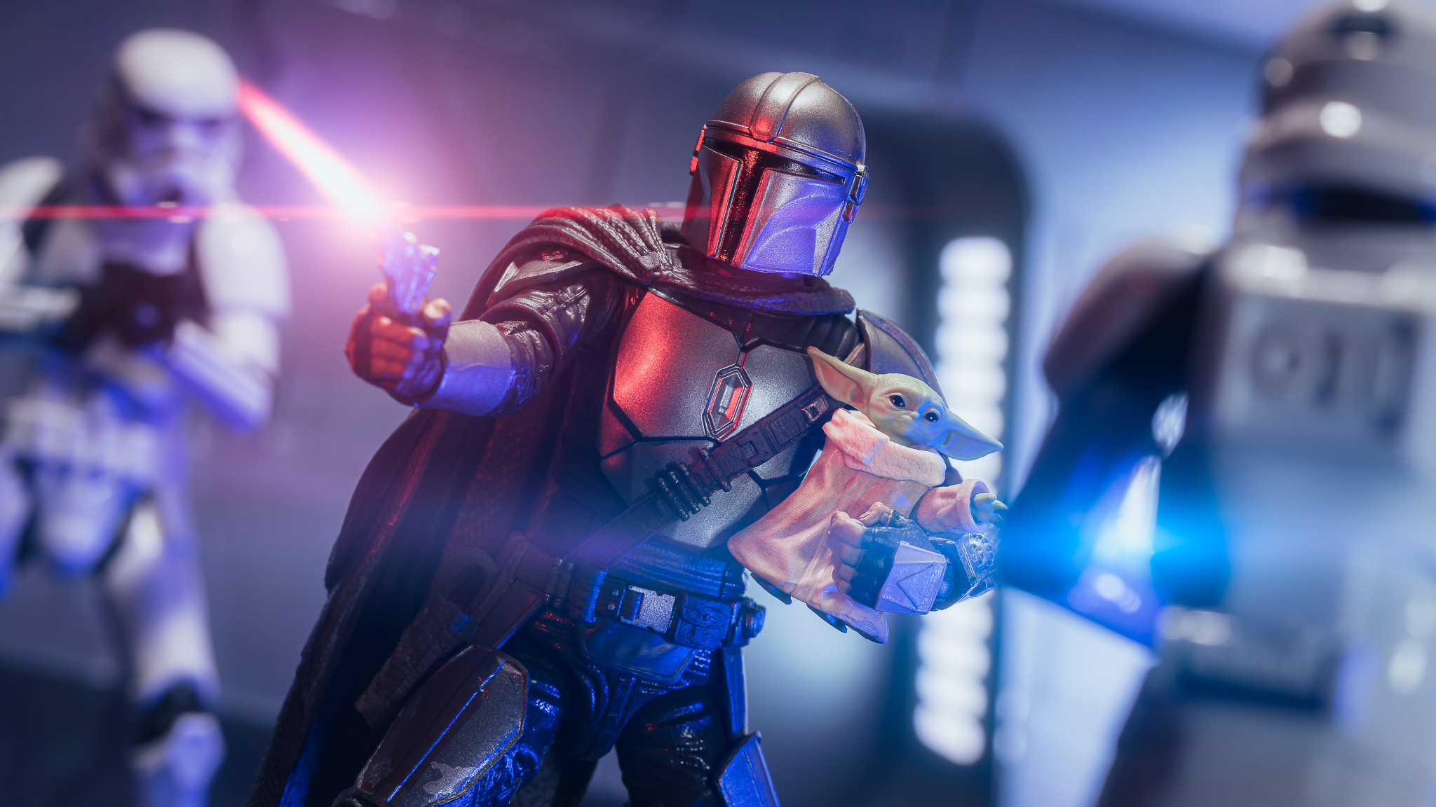 The Mandalorian with Optics lighting effects