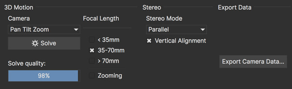 Stereo Camera Solve